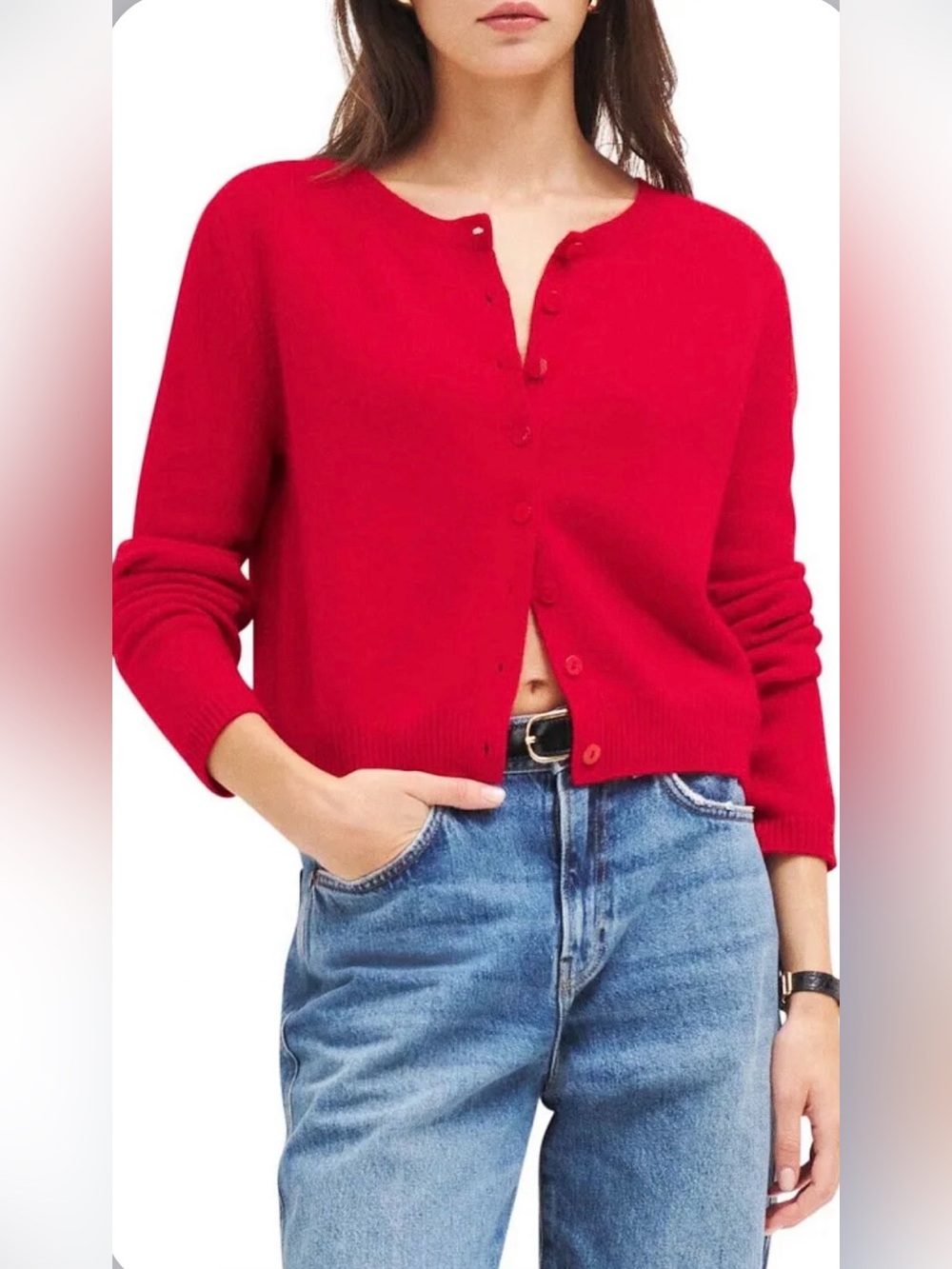 ▪️NWT Reformation Clara 100% Cashmere
Crew Cardigan